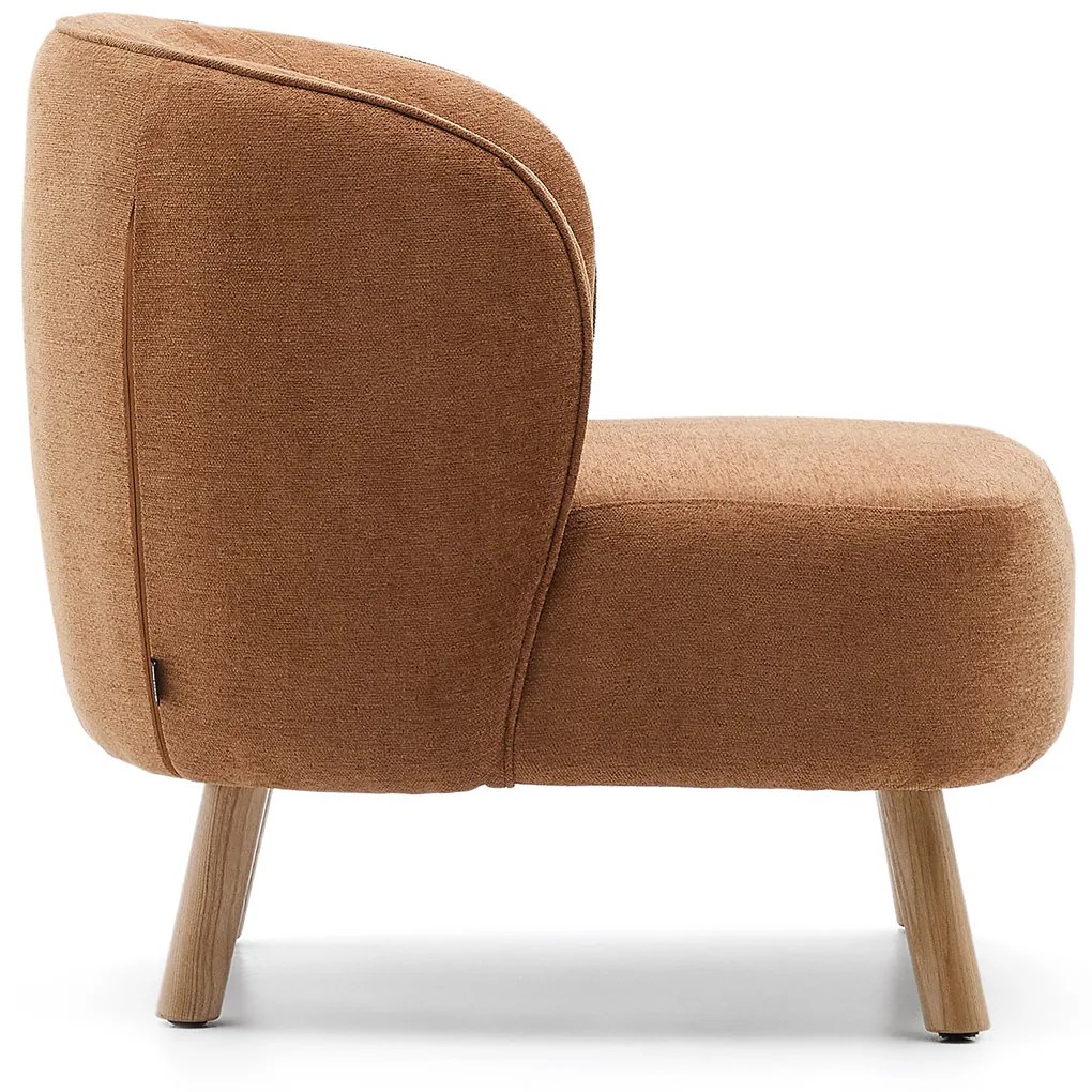 Kave Home Ulit Fauteuil Terra Chenille Met Houten Pootjes