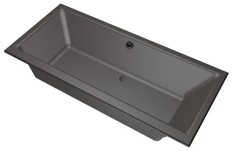 Xenz Kristal inbouwbad - 180x80cm - met overloop - zonder afvoer - Acryl Antraciet 6986-05