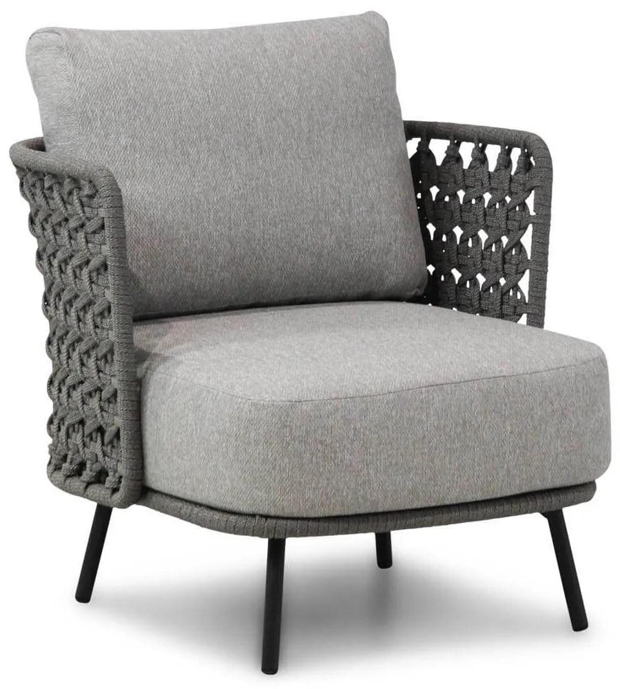 Loungestoel Aluminium/wicker Grijs-antraciet 4 Seasons Palacio