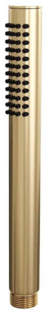 Brauer Gold Carving thermostatische inbouw regendouche met staafhanddouche, plafondarm, glijstang en hoofddouche 30cm set 66 messing geborsteld PVD