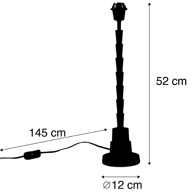 Art Deco tafellamp brons zonder kap - Pisos
