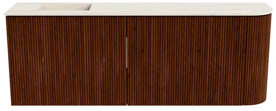 Mondiaz Joya DLux 110cm toiletmeubel ronding rechts ruby met wastafel faye links zonder kraangat meli
