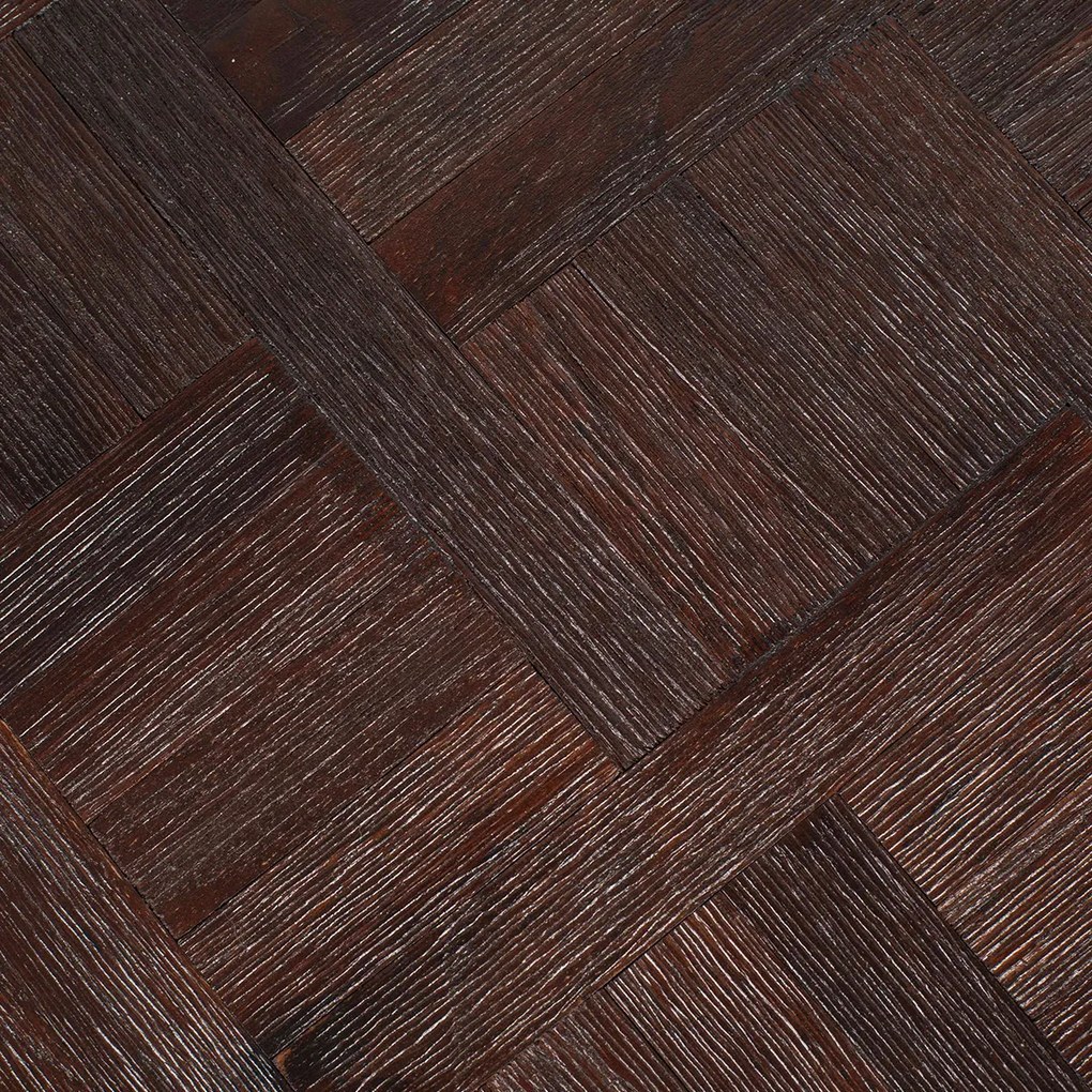 Bankje Donker Teak Hout Mozaiek