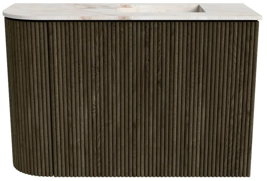 Mondiaz Joya DLux 60cm toiletmeubel ronding links shadow met wastafel faye rechts zonder kraangat frappe