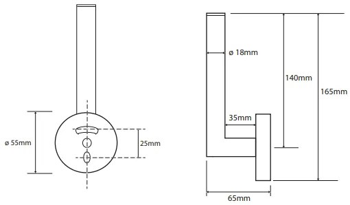 Sapho X-Round reserve rolhouder chroom