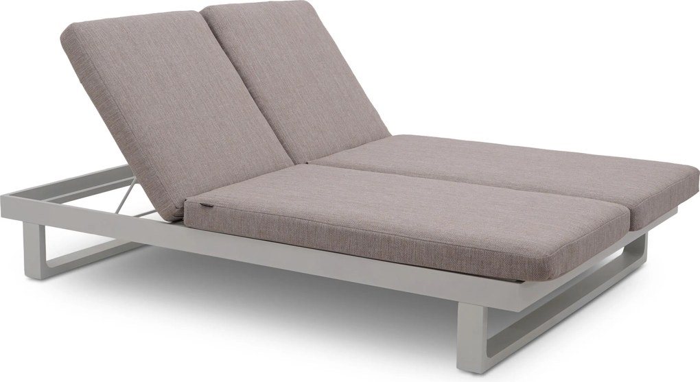 Lifestyle Garden Furniture Massimo Ligbed Met Kussen Wit/earth Aluminium Wit