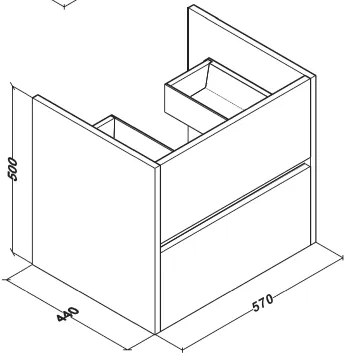 SaniGoods Hayat onderkast 60cm wit