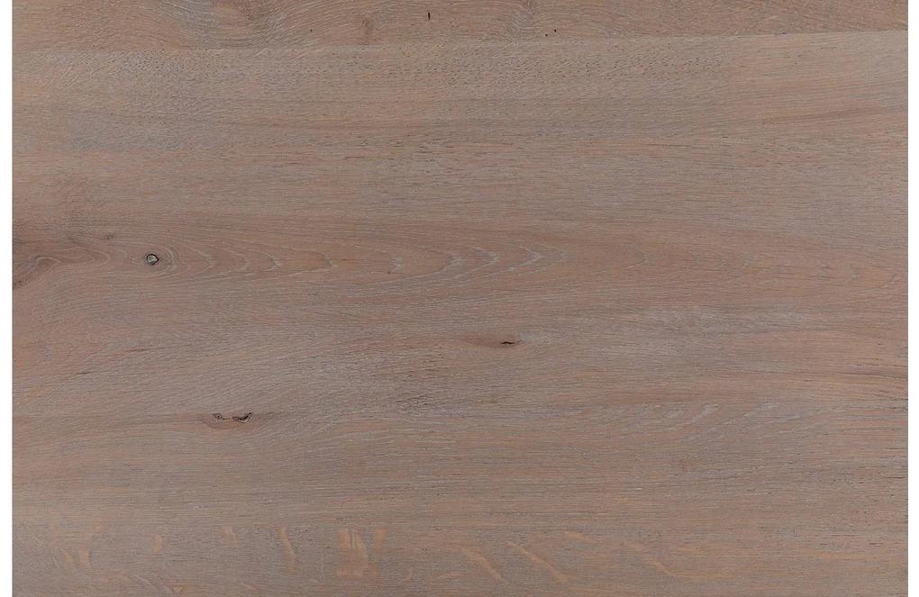 Goossens Hoektafel Max, hout eiken blank, urban industrieel, 65 x 37 x 65 cm