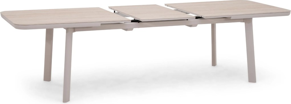 Tuintafel rechthoekig 220/280x100 cm Zand/Beige  Primo uitschuifbare