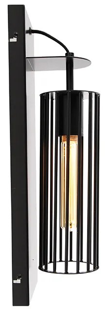 Moderne wandlamp zwart draad - Balenco Wazo