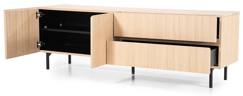 Eleonora Thomas Modern Tv-meubel Licht Eikenhout 170 Cm - 170x42x55cm.