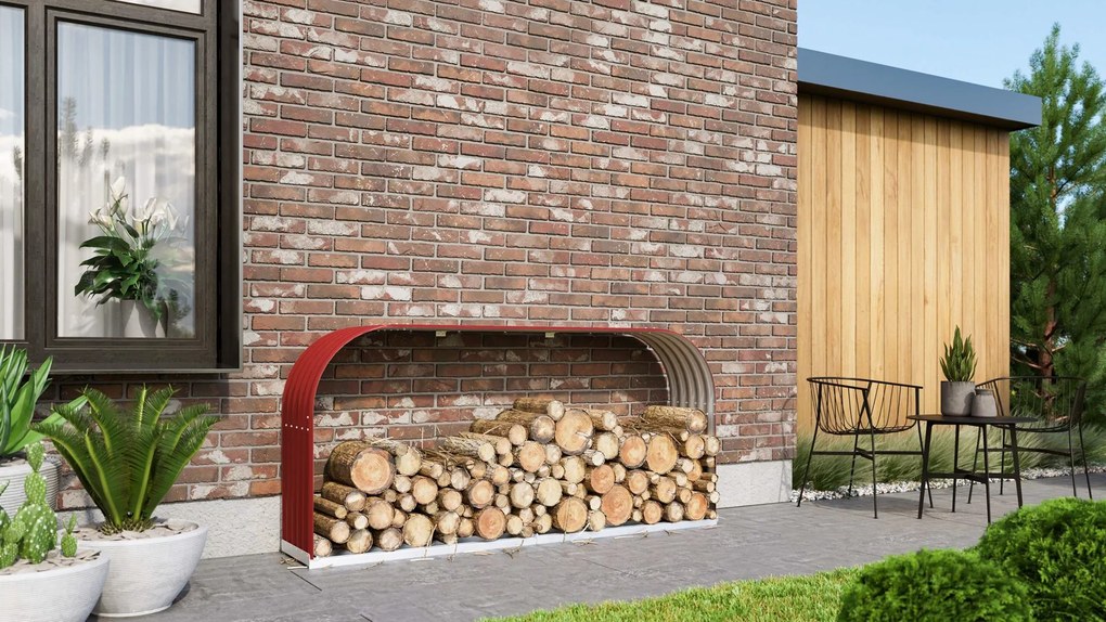 Vitavia Houtopslag Ardor 401 - vlak - robijnrood - Houtopslag - L100 cm hoog
