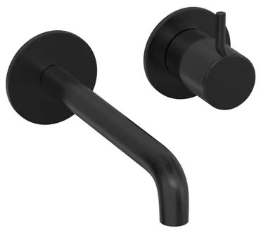 Hotbath COBBER Afbouwdeel tbv Inbouw wastafelkraan 18cm uitloop MBP Geborsteld zwart PVD CB105EXT18MBP