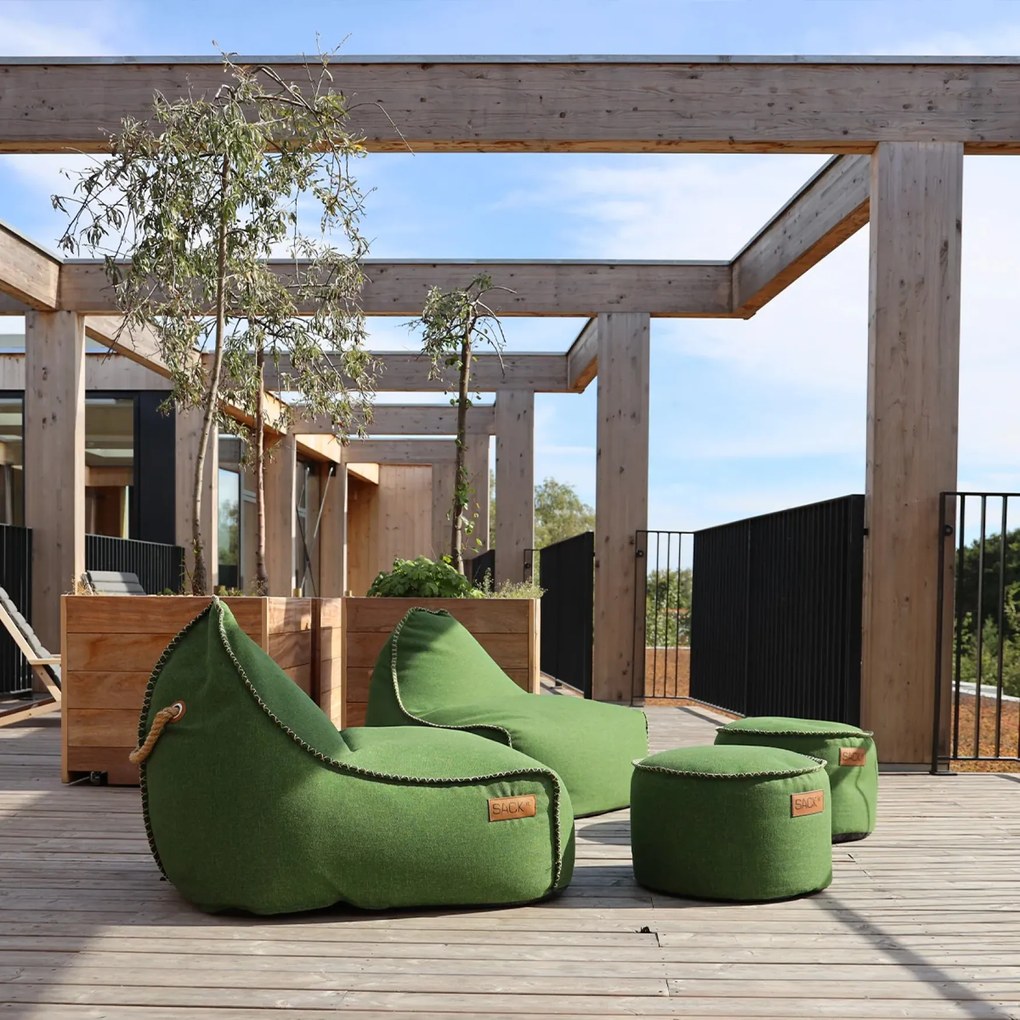 Cobana Lounge Stoel & Pouf Outdoor - Groen