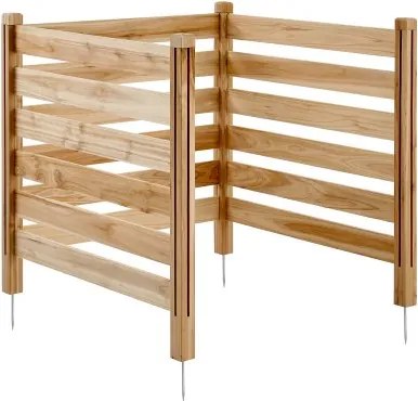 VEVOR Houten Privacy Hek, 914x914 mm 3-Panelen Lattenhek voor Airconditioning Units, Zwembad Apparatuur Omheining met Metalen Staanders, Buiten Afvalbak Schuilplaats als Tuindecoratie