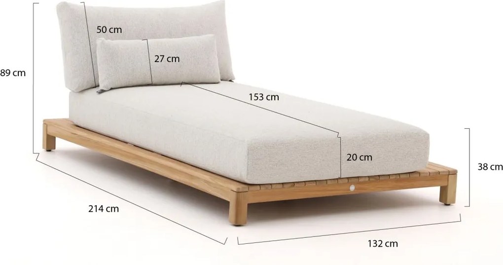 + 15% kassakorting | Verstelbaar ligbed SUNS | Teakhout | Natural Teak | Ligstoel tuin | Strandbed | Kees Smit Tuinmeubelen