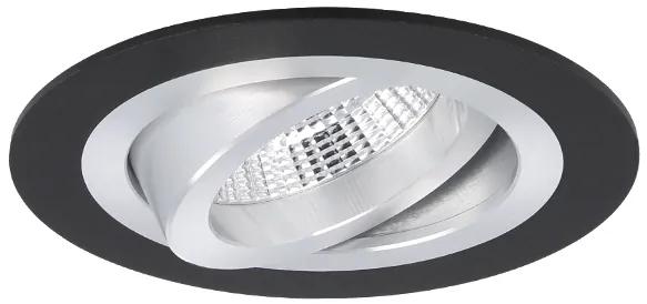 Modena - Inbouwspot Zwart/aluminium Rond - Kantelbaar - 1 Lichtpunt - Ø 92mm | LEDdirect.nl