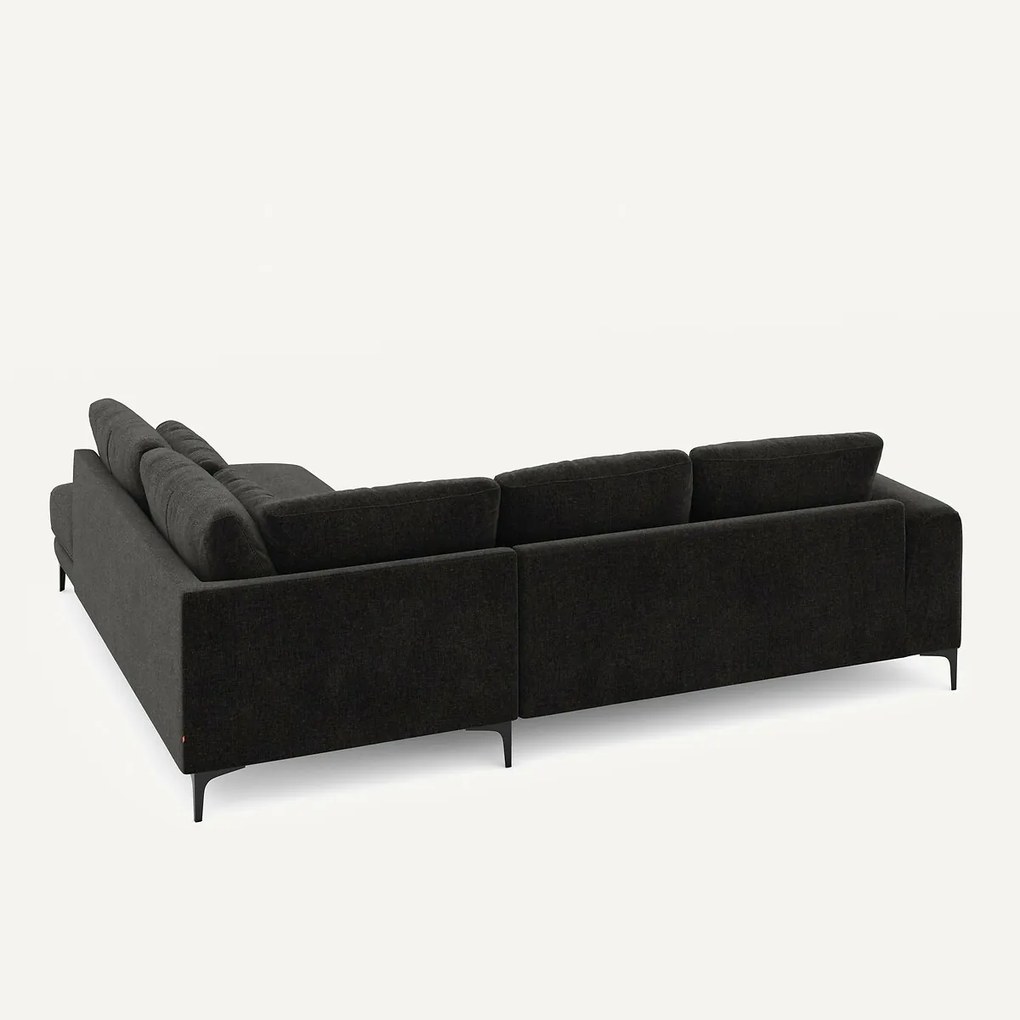 Hoekbank rechts in chenille fluweel, Marsile