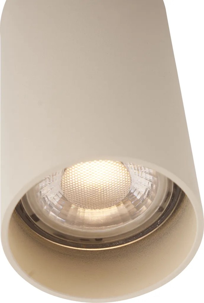 Set van 4 moderne opbouwspots beige GU10 50mm rond - Tuba