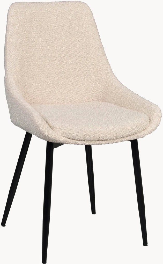 Bouclé eetstoelen Sierra, 2-delig