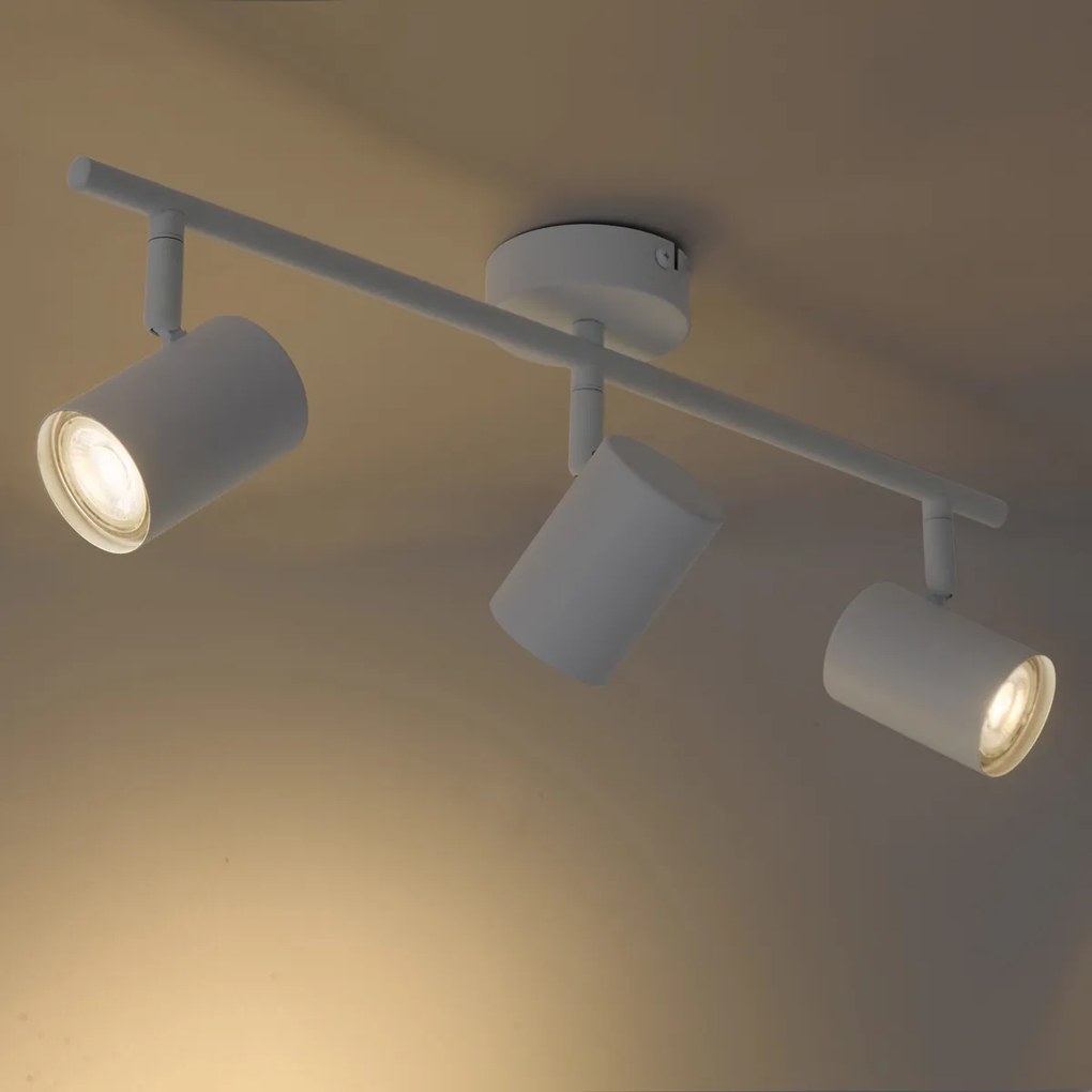 Moderne plafondspot wit 3-lichts kantelbaar - Jeana