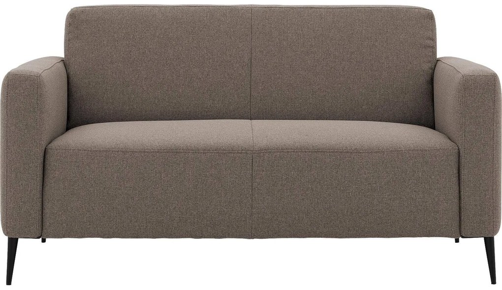 Goossens Key West bruin, stof, 2-zits, modern design