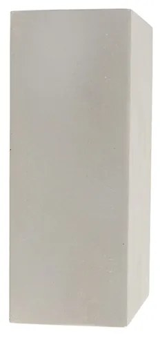 Industriële wandlamp grijs beton rechthoek - Meaux