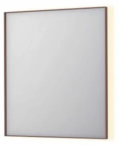 INK SP32 spiegel - 70x4x80cm rechthoek in stalen kader incl indir LED - verwarming - color changing - dimbaar en schakelaar - geborsteld koper 8410034
