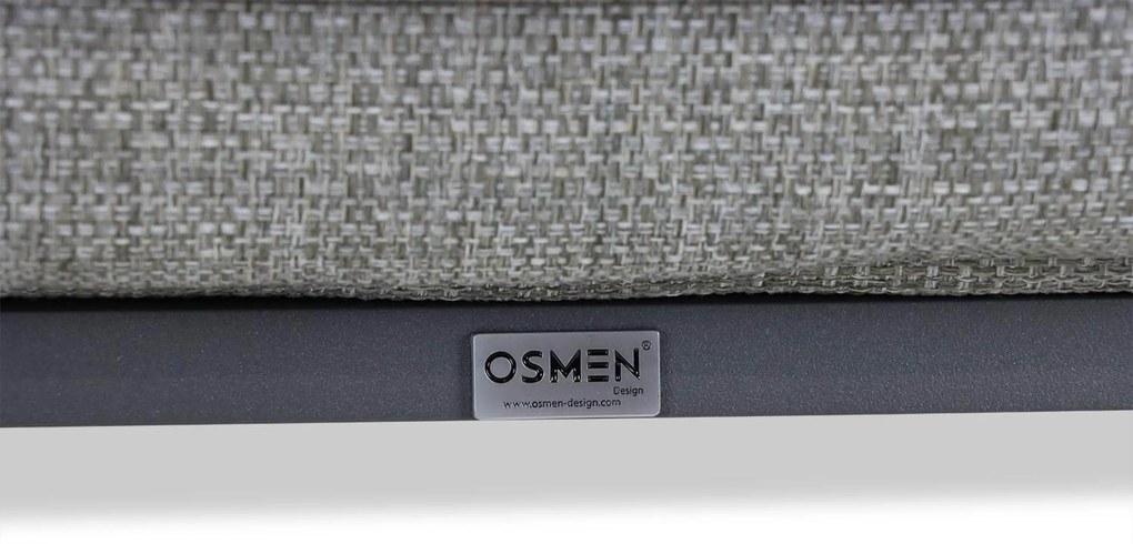 Tuinset 4 personen 100 cm Aluminium/teak Grijs Osmen Midura/Borello