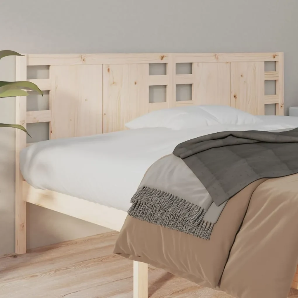 vidaXL Hoofdbord 206x4x100 cm massief grenenhout