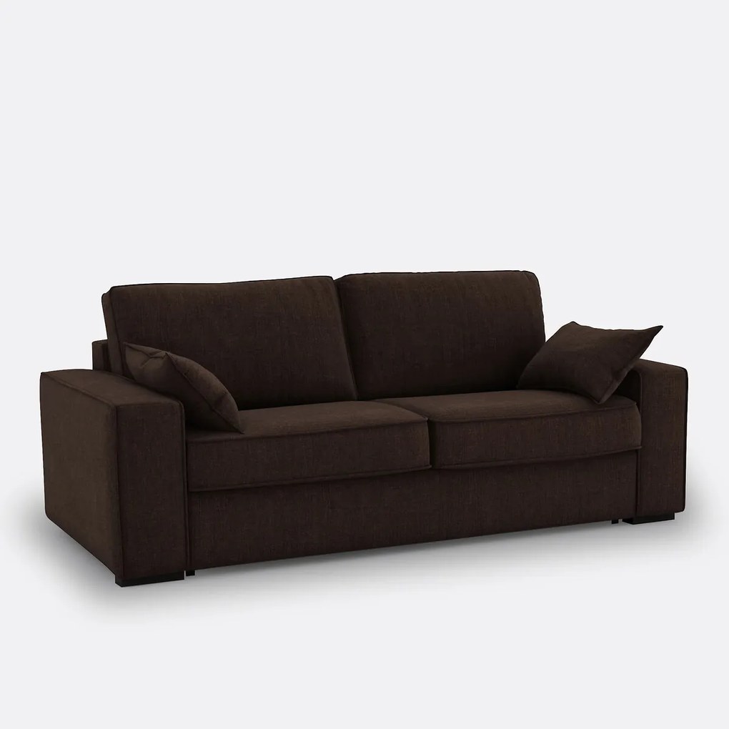 Slaapbank van katoen en linnen, 2, 3 of 4 zits, Comfort Bultex® Cécilia