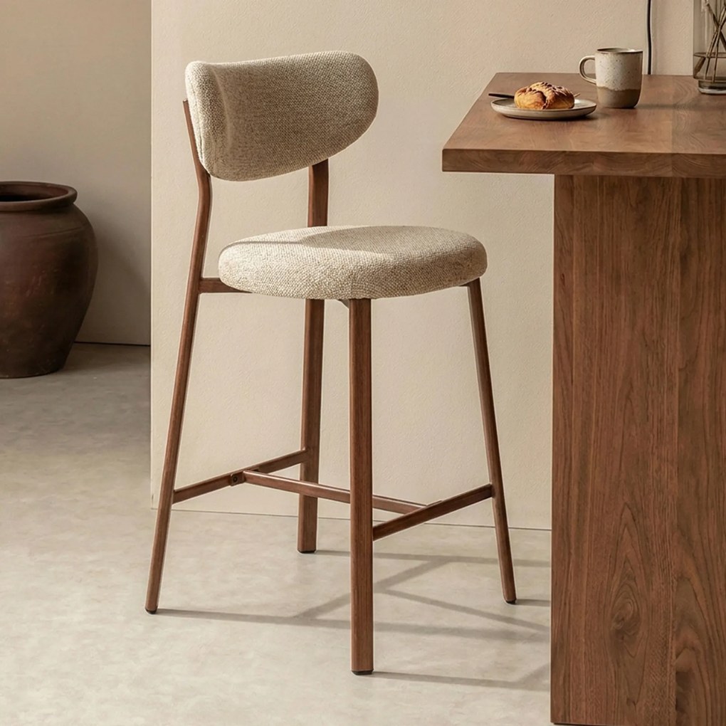 Barkruk Met Houten Poten Bruin