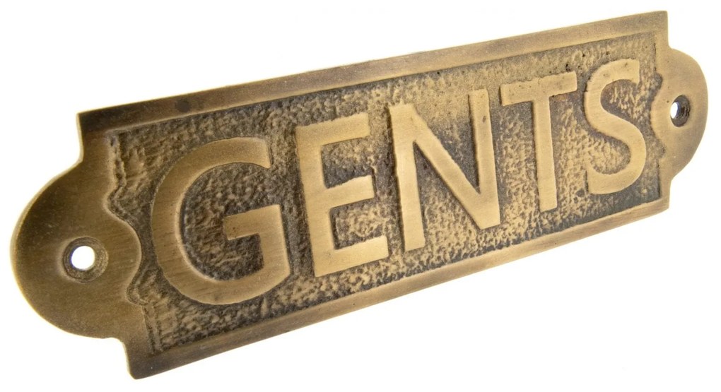 Toiletbordje Gents Messing