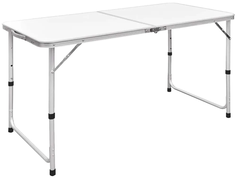 vidaXL Campingtafel inklapbaar en verstelbaar 120x60 cm aluminium