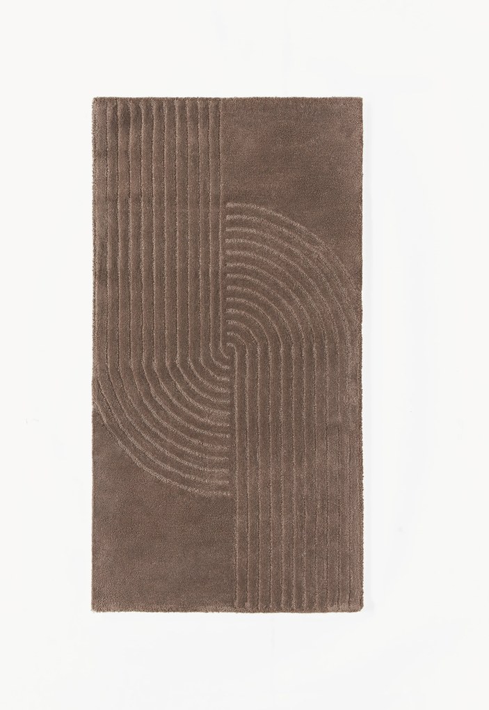 Handgetuft wollen hoog-laag vloerkleed Mason