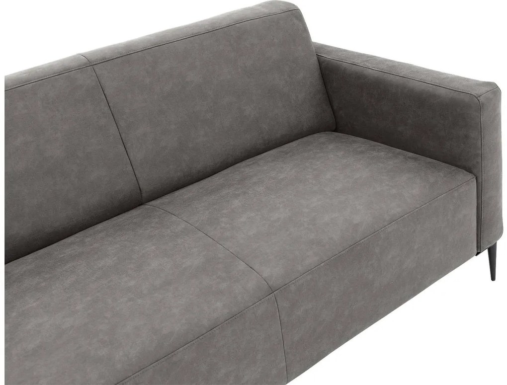 Goossens Key West grijs, micro leer, 2-zits, modern design