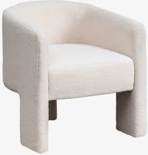 Set Van 4 Gestoffeerde Eetkamerstoelen Met Armleuningen Xastru Chenille White - Sklum
