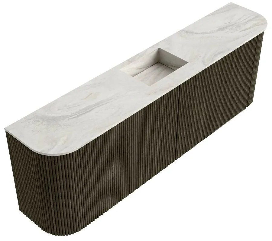 Mondiaz Joya DLux 125cm toiletmeubel ronding links/rechts shadow met wastafel faye midden 1 kraangat ostra