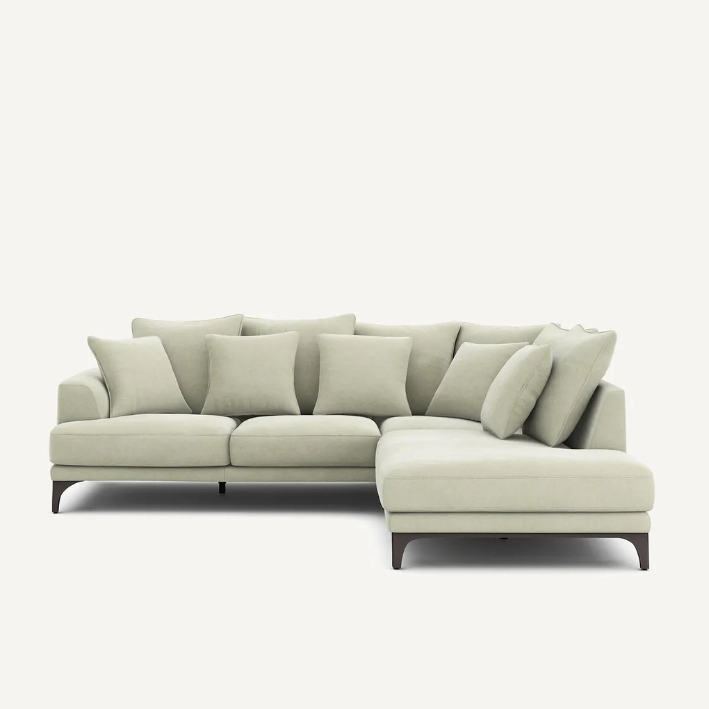 Hoekbank in stonewashed fluweel, ARMENTO