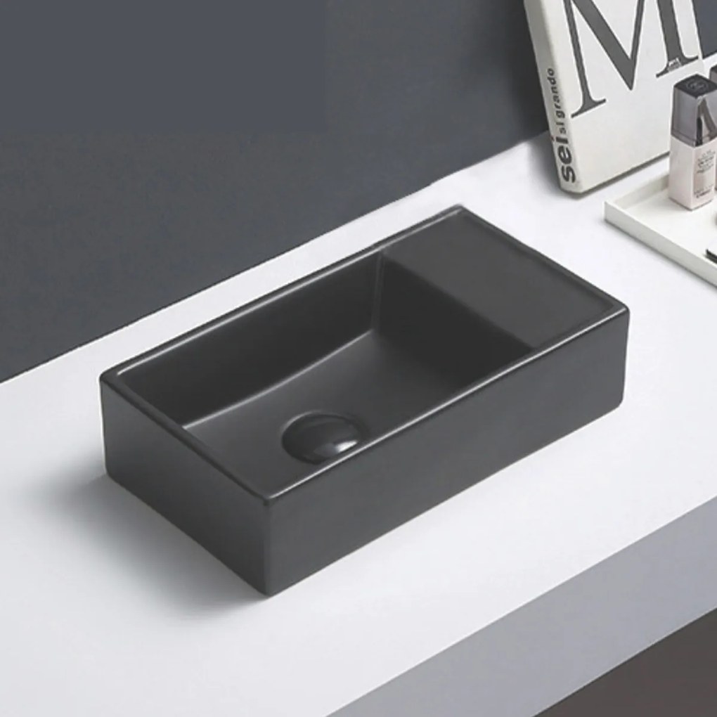 Lambini Designs Aigua fontein zonder kraangat zwart mat