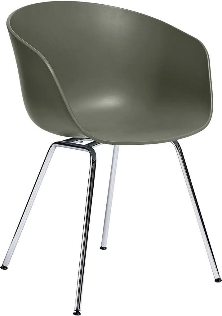 Hay About a Chair AAC26 stoel met chroom onderstel Dusty Green