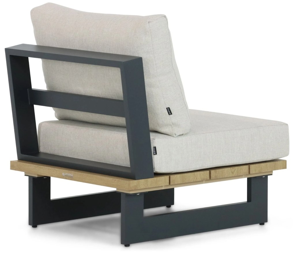 Hoek loungeset 6 personen Aluminium Grijs Lifestyle Garden Furniture Azzurro