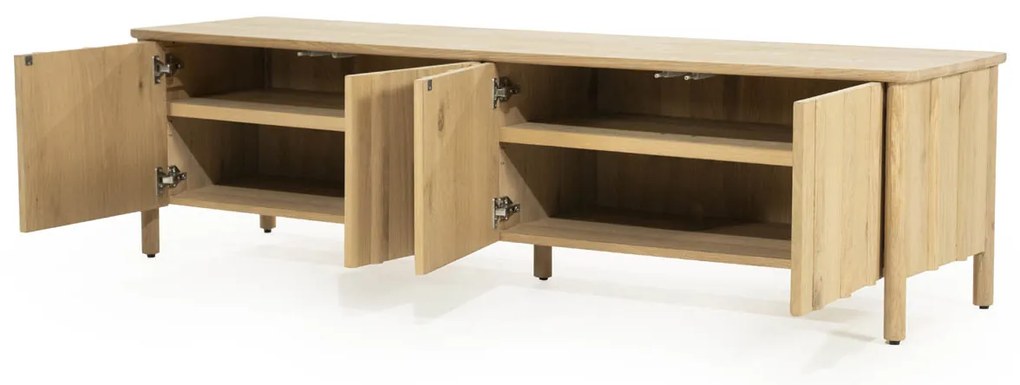 Eleonora Jake Modern Tv-meubel Eikenhout Naturel 183 Cm - 183x47x50cm.