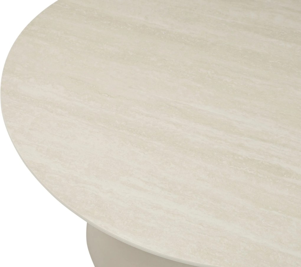 Dining Tuintafel rond 100 cm Zand/Beige Santika Serino