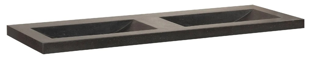 Sanituba Corestone wastafel basalt zonder kraangaten 140cm