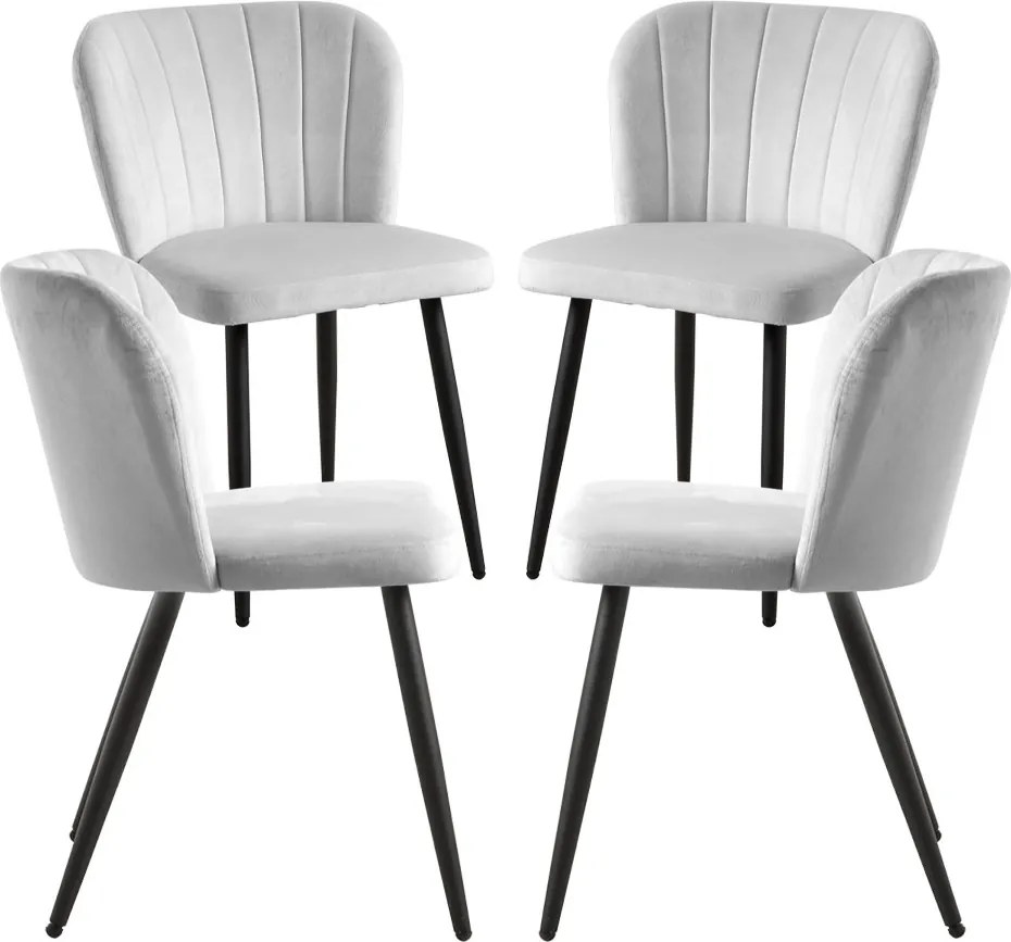 Set 4 Luk Fluwelen Stoelen