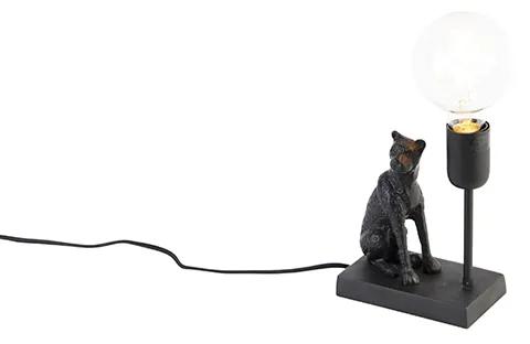Vintage tafellamp zwart - Animal Leopard Landelijk E27 Binnenverlichting Lamp