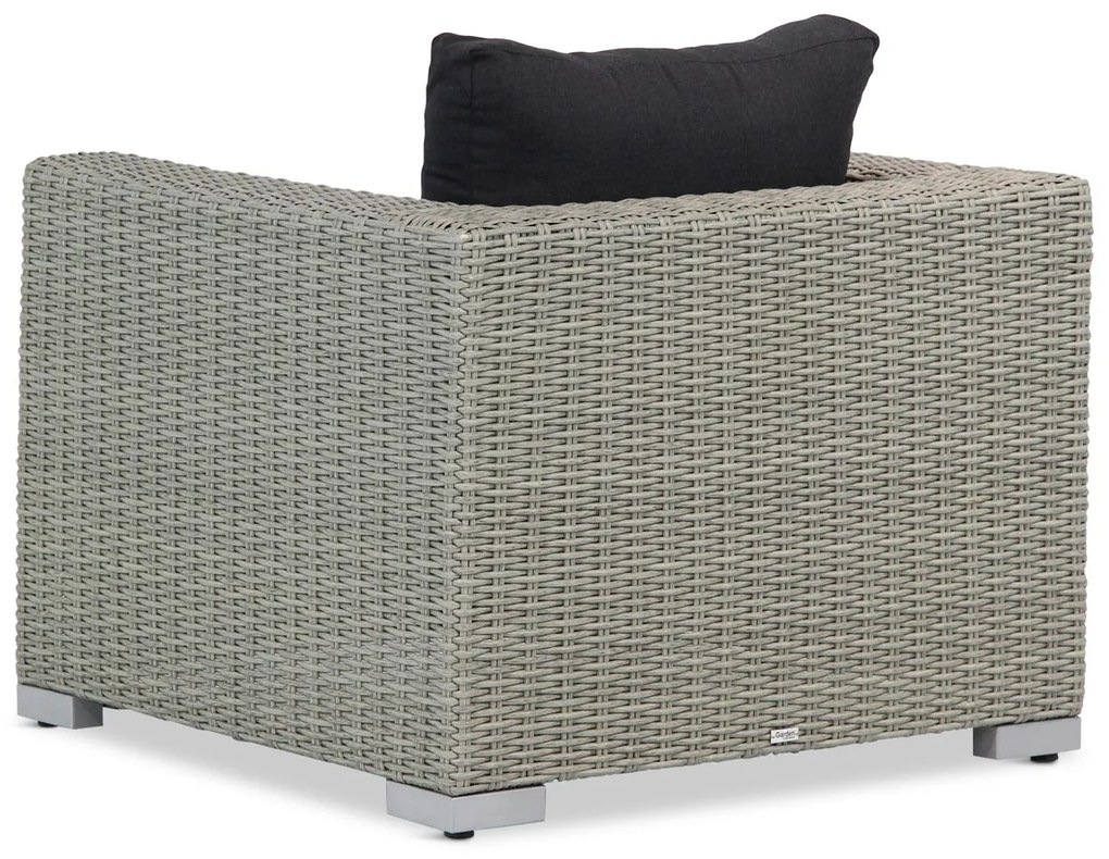 Stoel en Bank Loungeset 5 personen Wicker Grijs  Garden Collections Toronto/Zaga