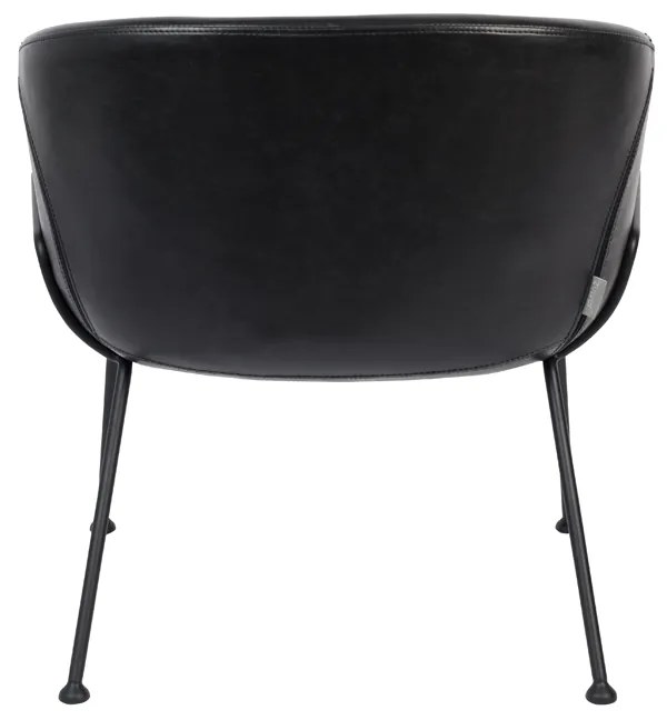 Zuiver Feston Zwarte Design Fauteuil Leer