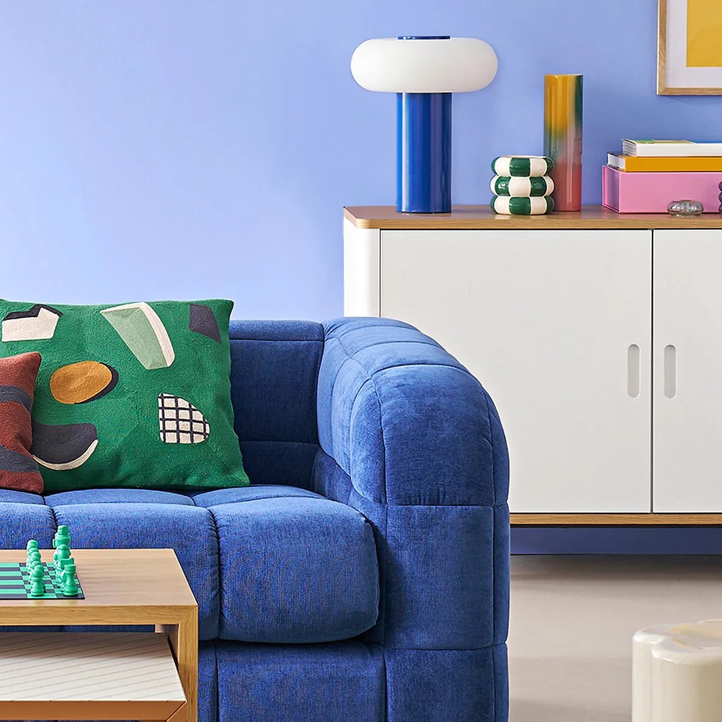 Tafellamp in ijzer en opaline H36,6 cm, Omer